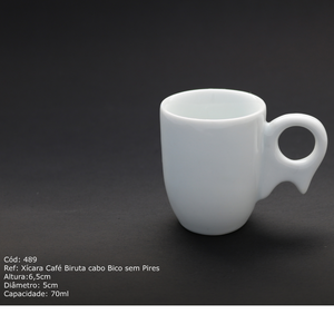 Xicara de Café Biruta 70ml em Porcelana BelaVista