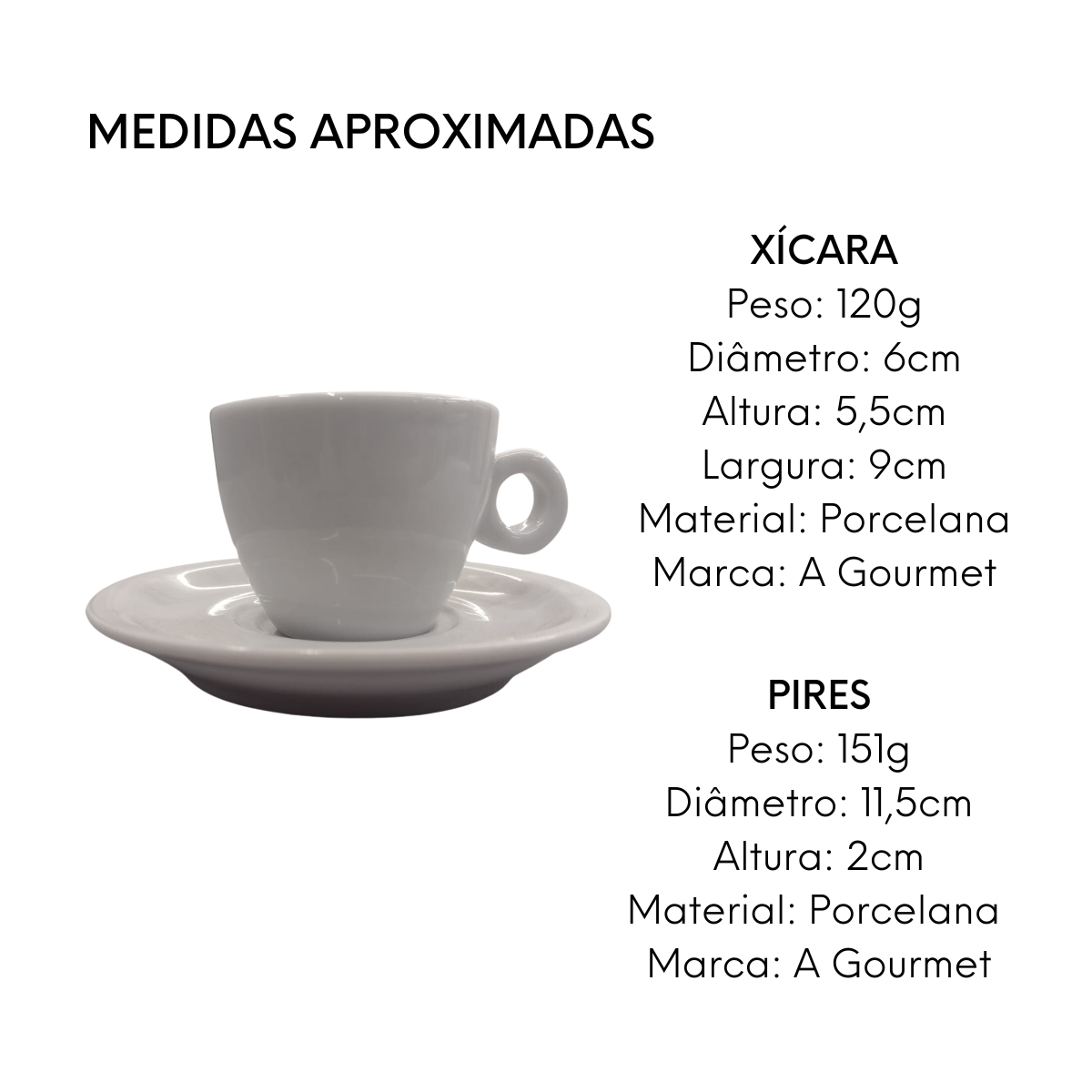 Xicara de Café Coquinho Cabo Bola Com Pires BelaVista