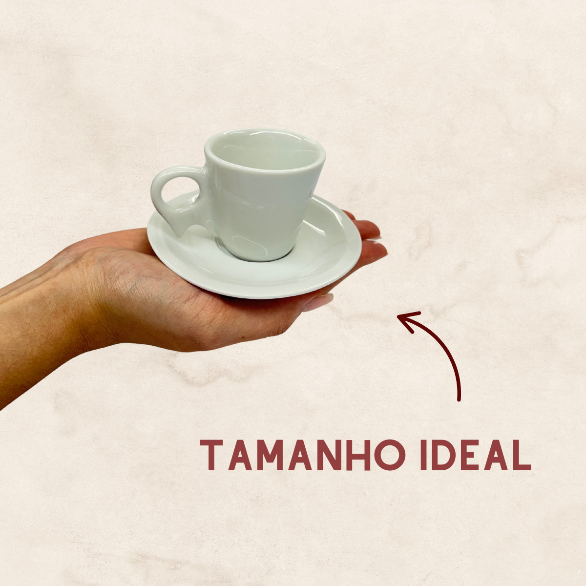 Xicara 70ml Com Pires Porcelana - A Gourmet