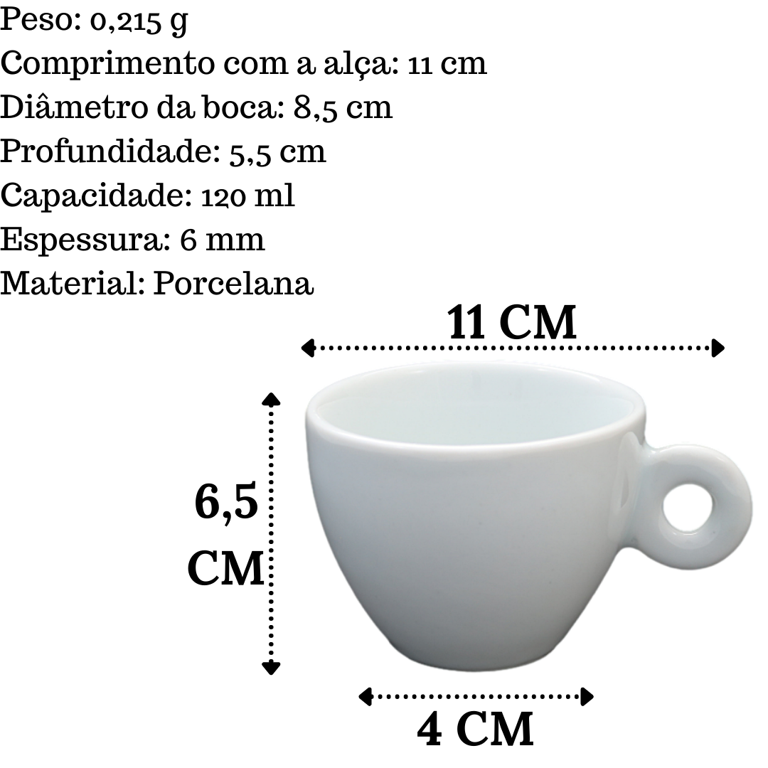 Xicara de Chá Coquinho 120ml Cabo Bolinha BelaVista