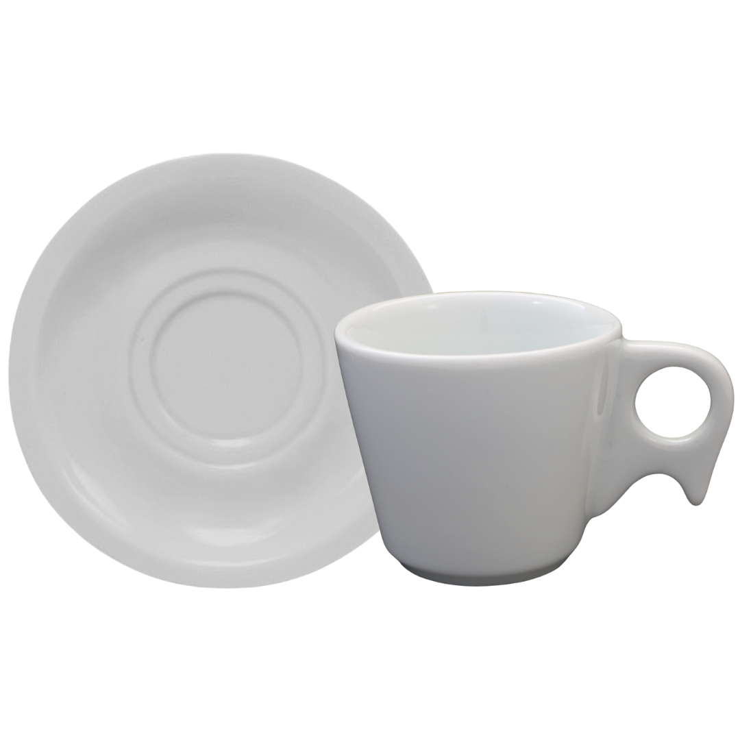 Xicara de Chá Piramide Cabo Bico C/ Pires 170ml BelaVista