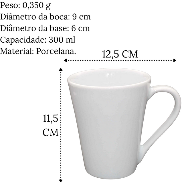 Caneca Tulipa em Porcelana 300ml Main Image
