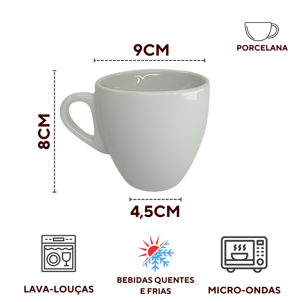 Xicara chá coquinho cappucino