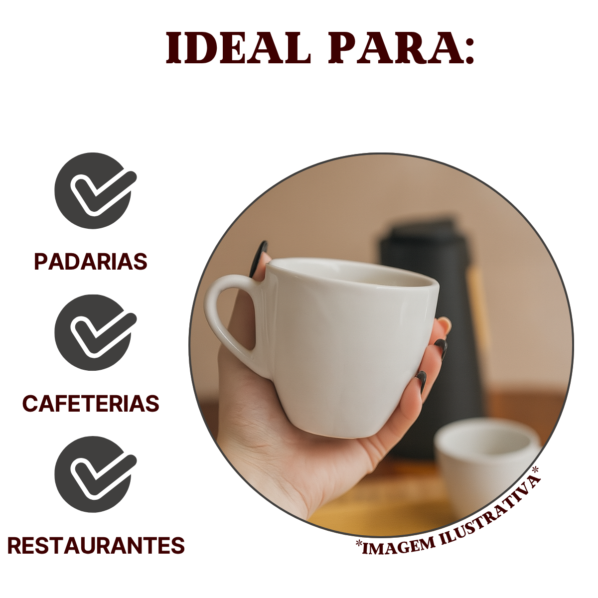 Xicara chá coquinho cappucino