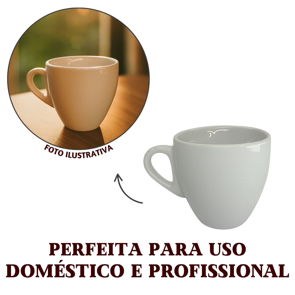 Xicara chá coquinho cappucino