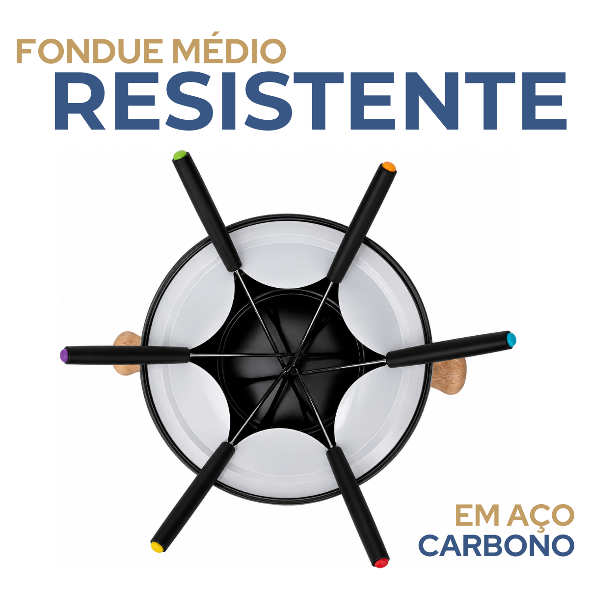 Conjunto Fondue 10 Peças Cinza