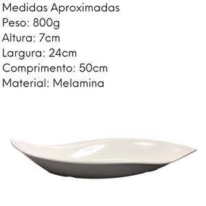 Travessa Folha de Melamina 50cm Bestfer