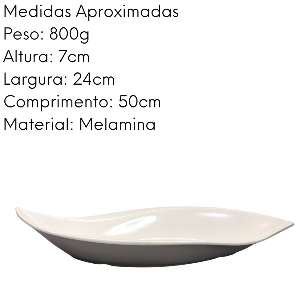Travessa Folha de Melamina 50cm Bestfer