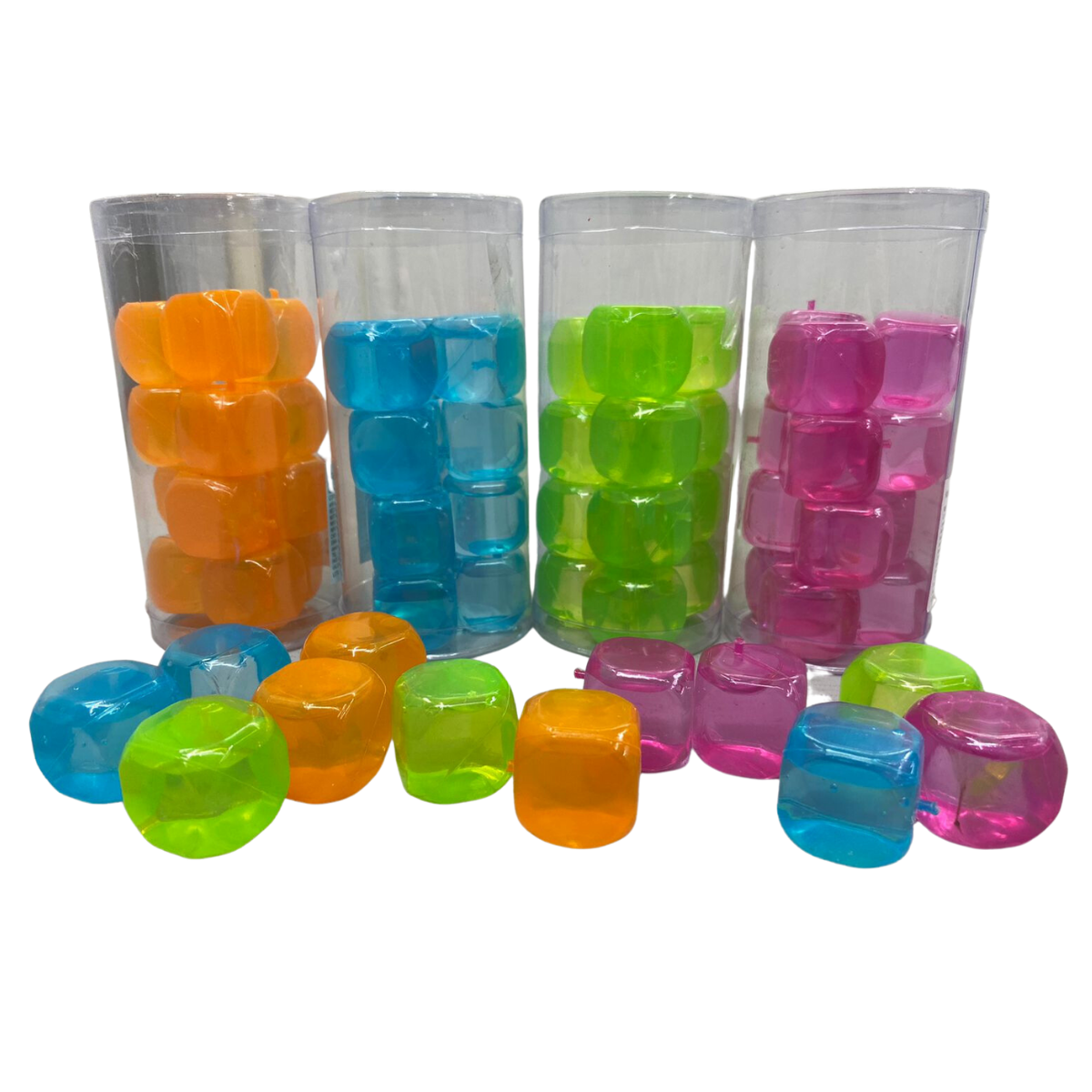 15 Cubos de Gelo ecológico artificial colorido reutilizável Imporiente