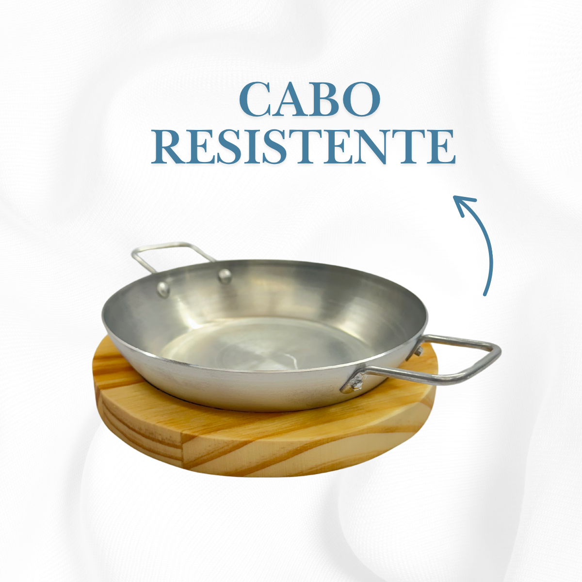Tábua De Madeira Com Frigideira Pergaminho 16cm Porção - A Gourmet