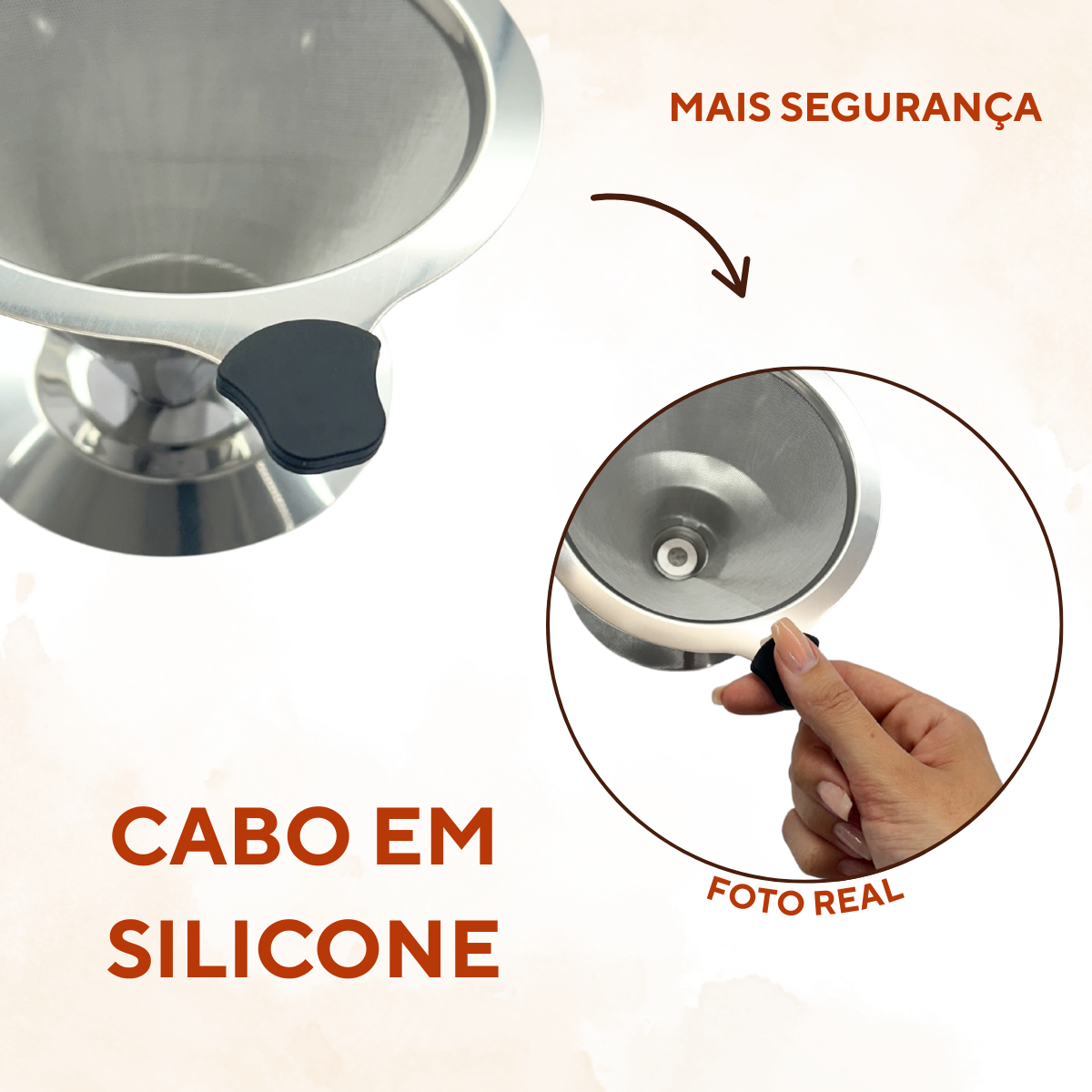 Coador em Aço Inox Reutilizavel - A Gourmet