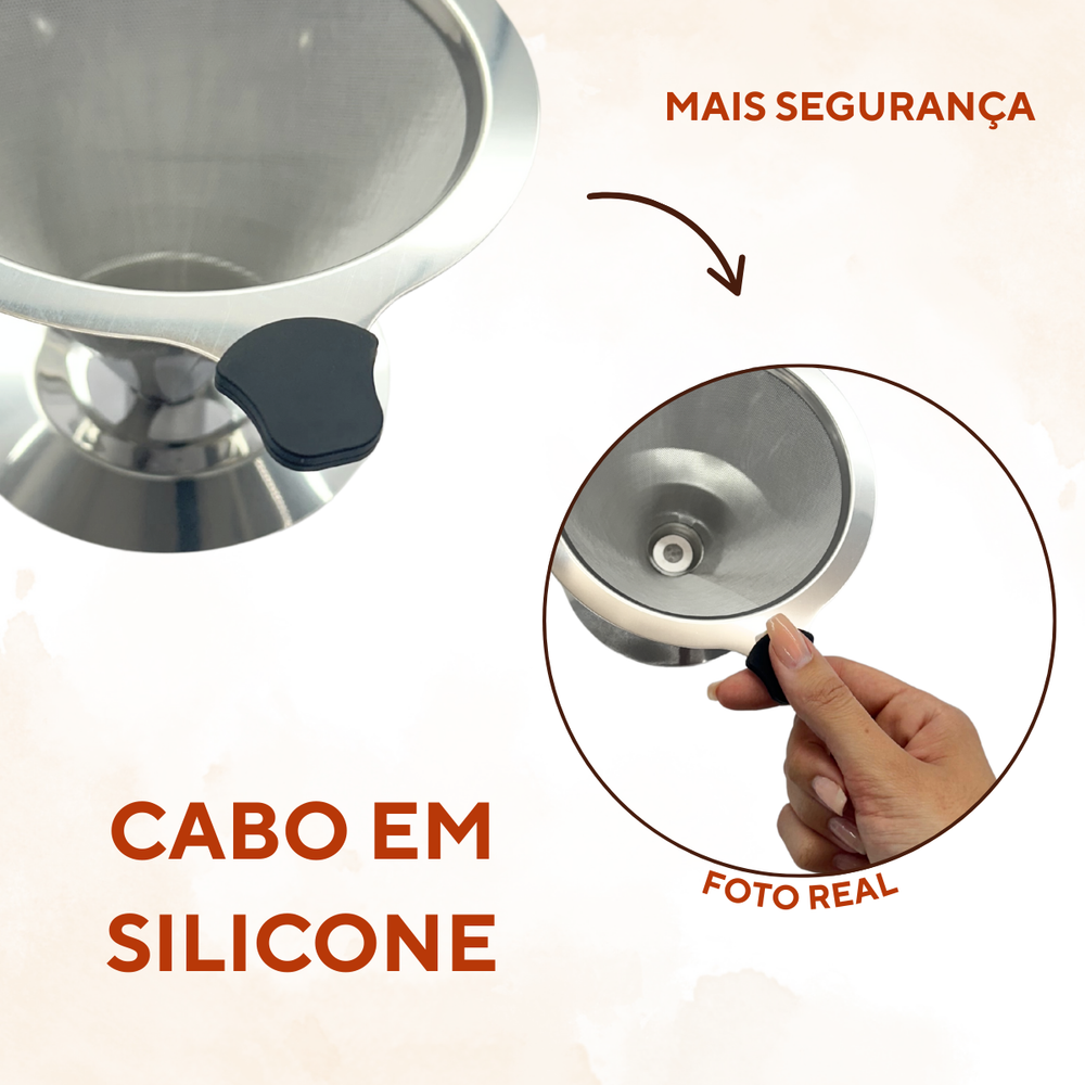 Coador em Aço Inox Reutilizavel - A Gourmet