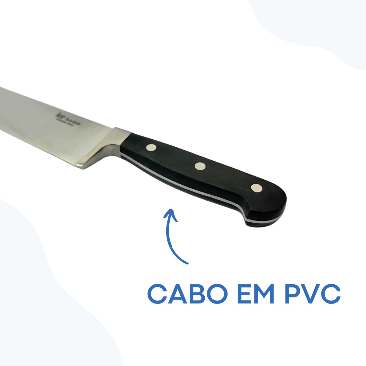 Faca Profissional Cheff 8° Aço inox - A Gourmet