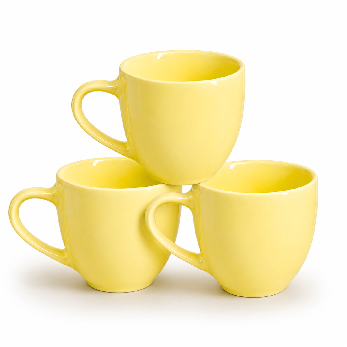 Xicara Café 95ml Porcelana Amarela