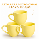 Xicara Café 95ml Porcelana Amarela
