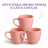 Xicara de Café 95ml Porcelana Rosa