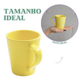 Caneca Tulipa Porcelana Amarela