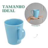 Caneca Tulipa Porcelana Azul