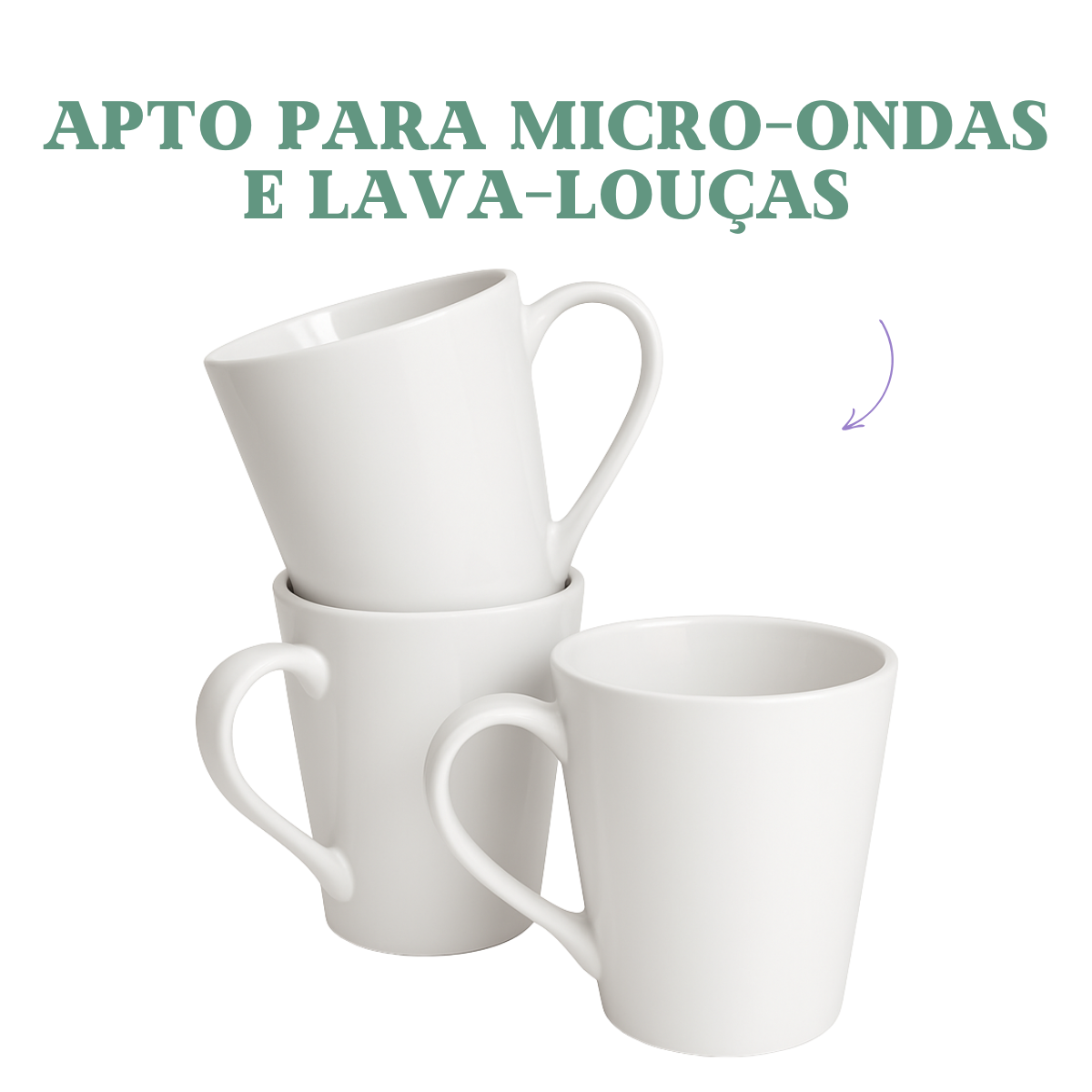 Caneca Tulipa Porcelana 250ml Branca
