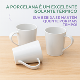 Caneca Tulipa Porcelana 250ml Branca