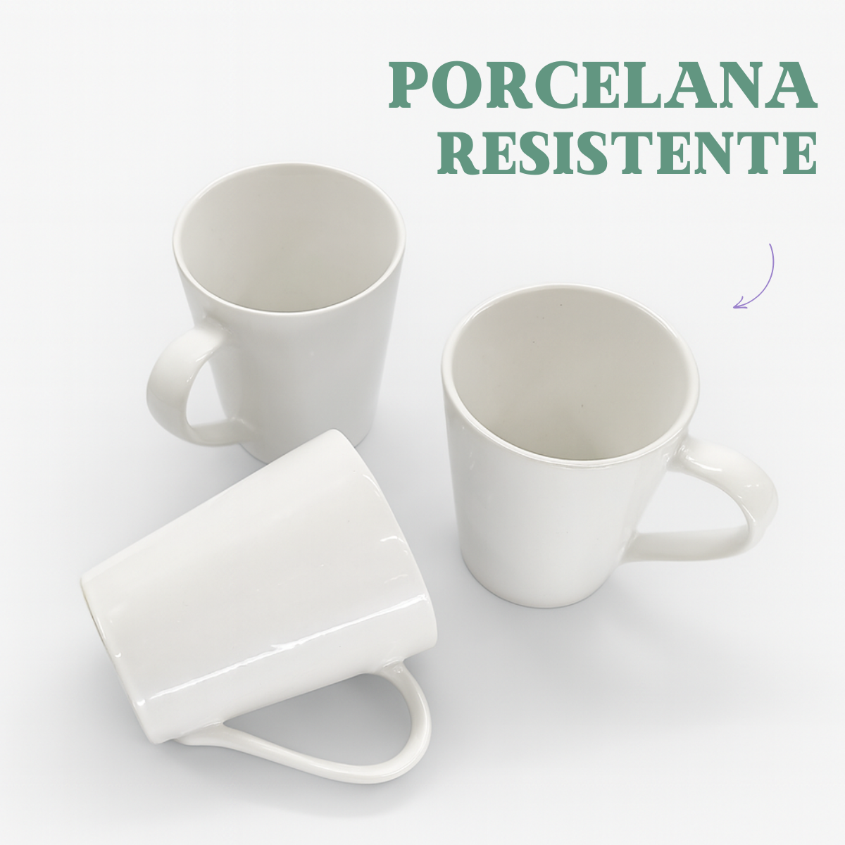 Caneca Tulipa Porcelana 250ml Branca