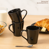 Caneca Tulipa Porcelana Preta 250ml