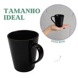 Caneca Tulipa Porcelana Preta 250ml