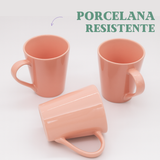 Caneca Tulipa Porcelana Rosa