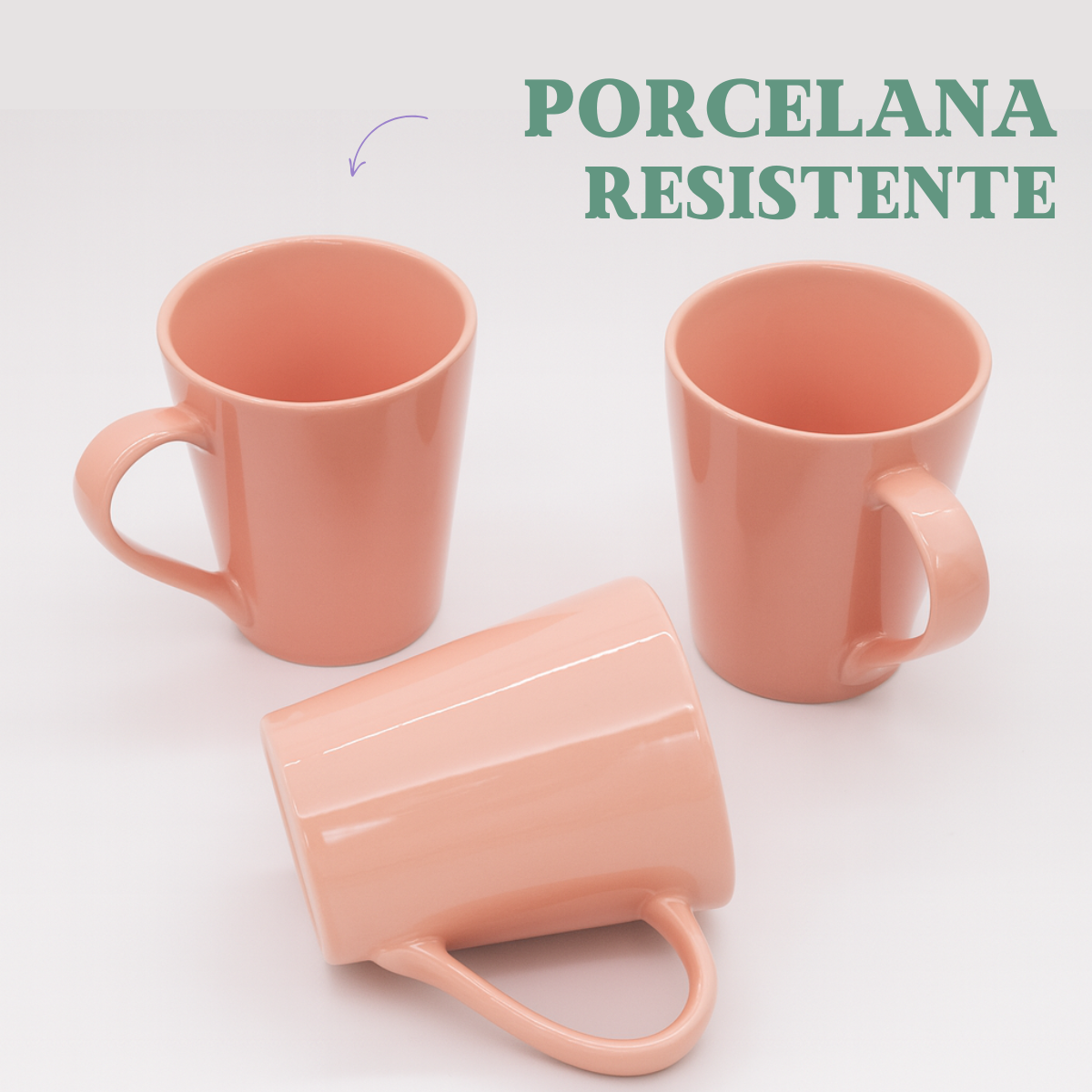 Caneca Tulipa Porcelana Rosa