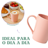 Caneca Tulipa Porcelana Rosa