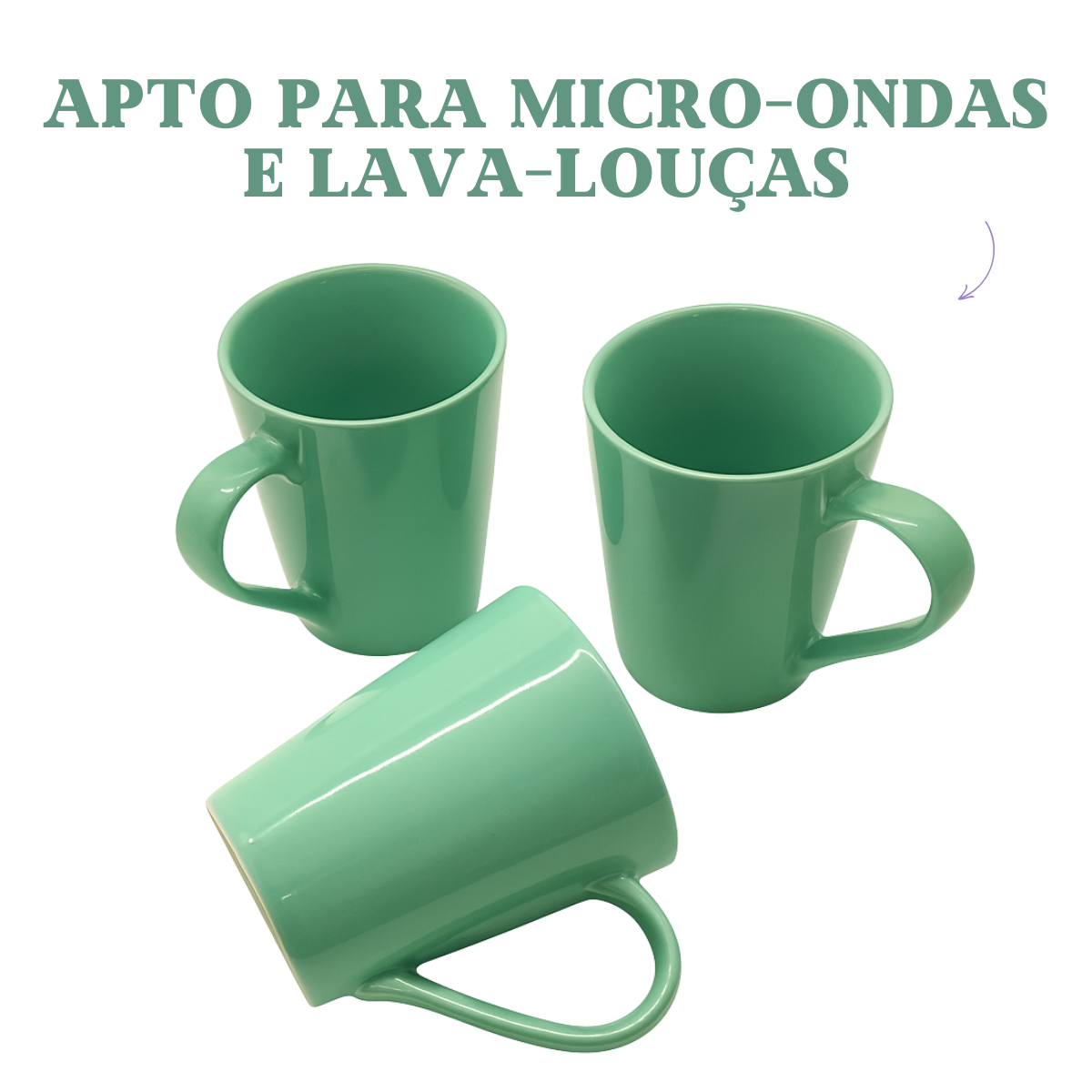 Caneca Tulipa Porcelana Verde
