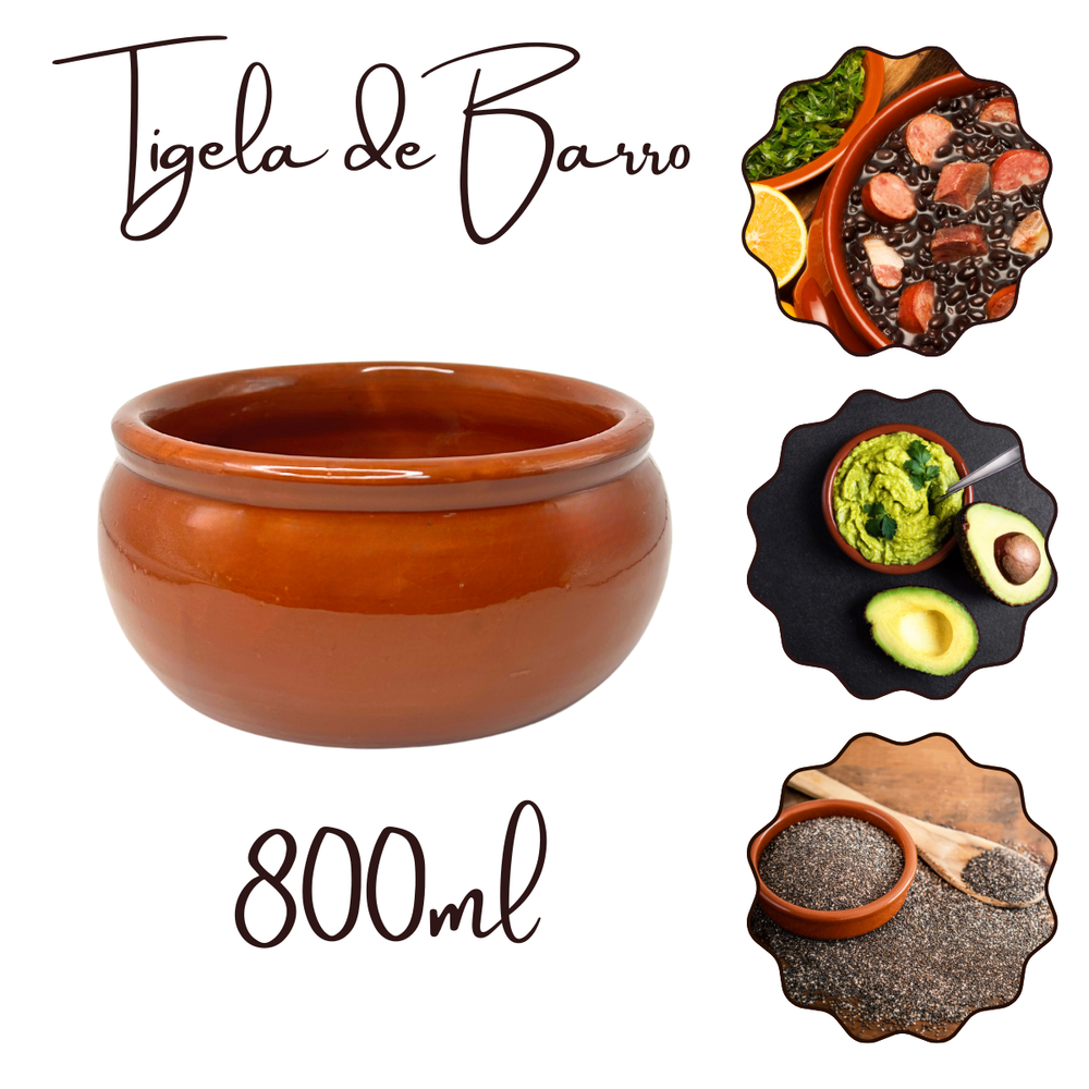 Cumbuca Paulista N2 800ml de Ceramica Barro - A Gourmet