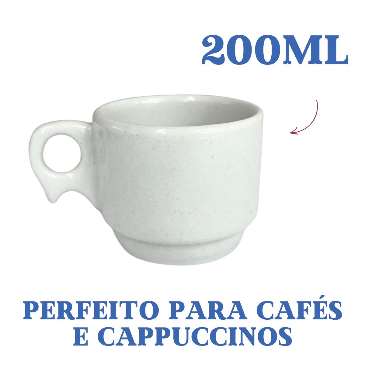 Xicara porcelana 200ml