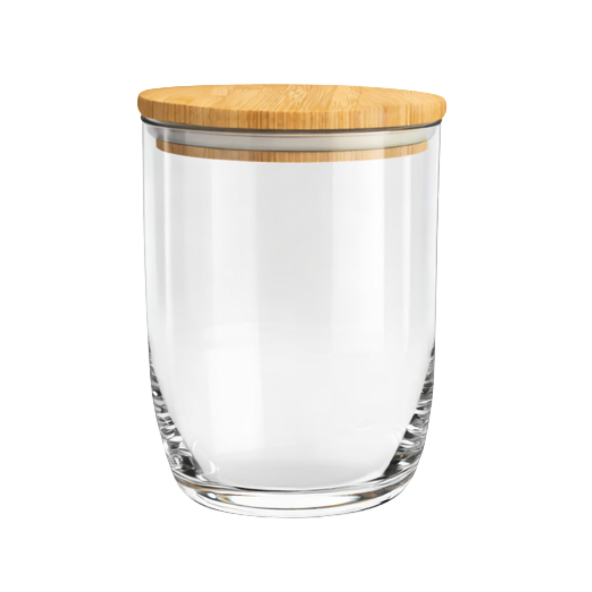 Pote Vidro Tampa Bambu 750ml
