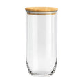 Pote Vidro Tampa Bambu 1,2Litros
