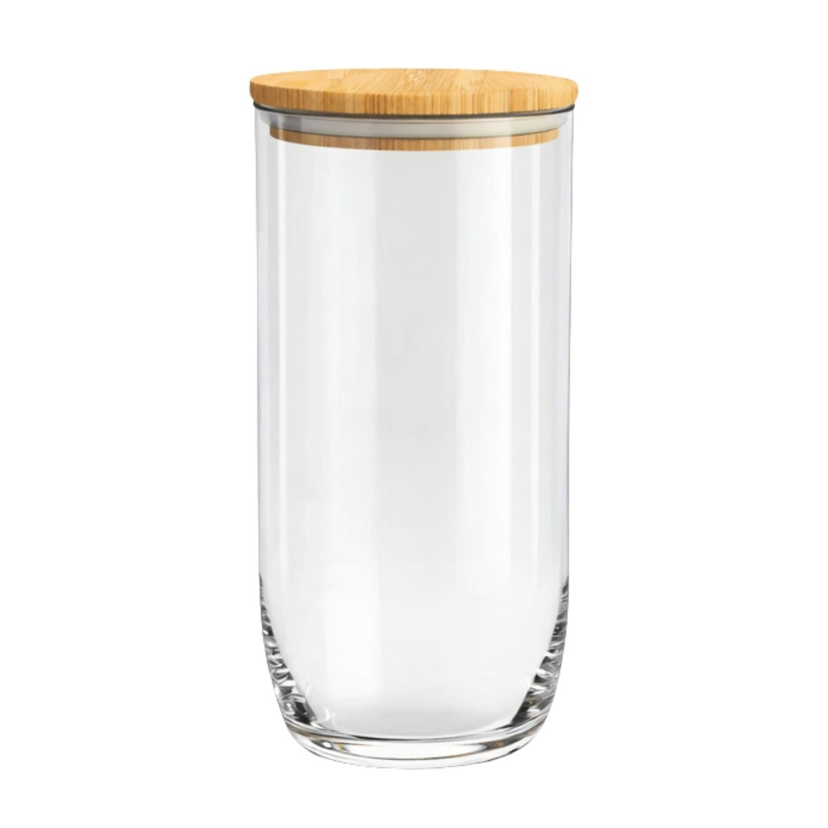 Pote Vidro Tampa Bambu 1,2Litros