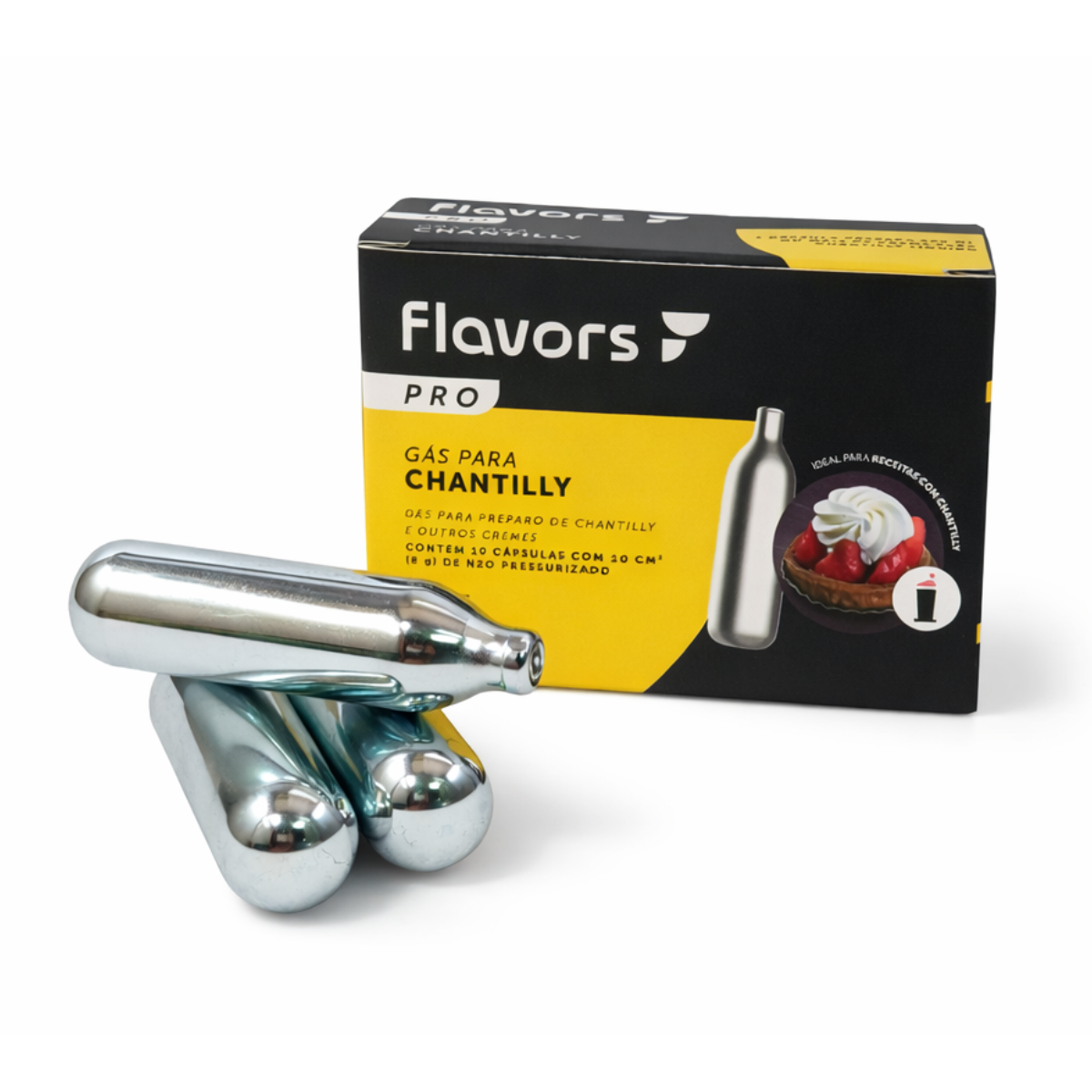 Kit 10 Capsulas de Gás Para Chantily Flavors