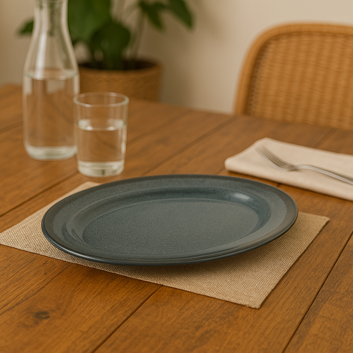 Travessa Oval Chumbo M de Melamina - A Gourmet