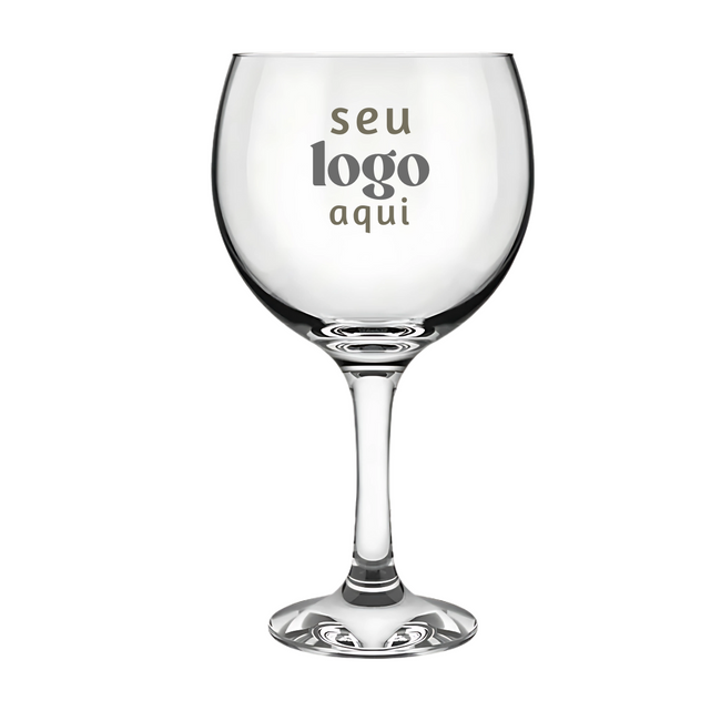 Kit 50 Taça Gin 600ml Vidro Personalizado - Sua Logo Hover Image