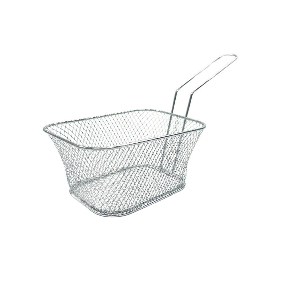 Cesto Servir Porção Metal Cromado - A Gourmet