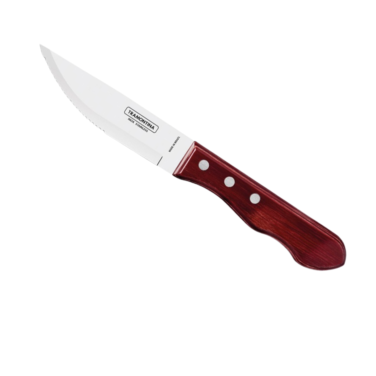 Faca Churrasco C/Ponta Jumbo Tramontina Polywood Vermelho