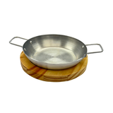Tábua De Madeira Com Frigideira Pergaminho 16cm Porção - A Gourmet