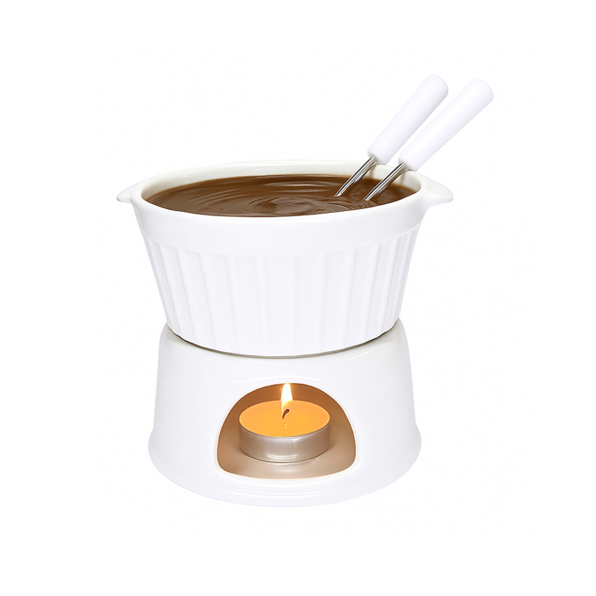 Conjunto Fondue 6 Peças Porcelana Casal - A Gourmet
