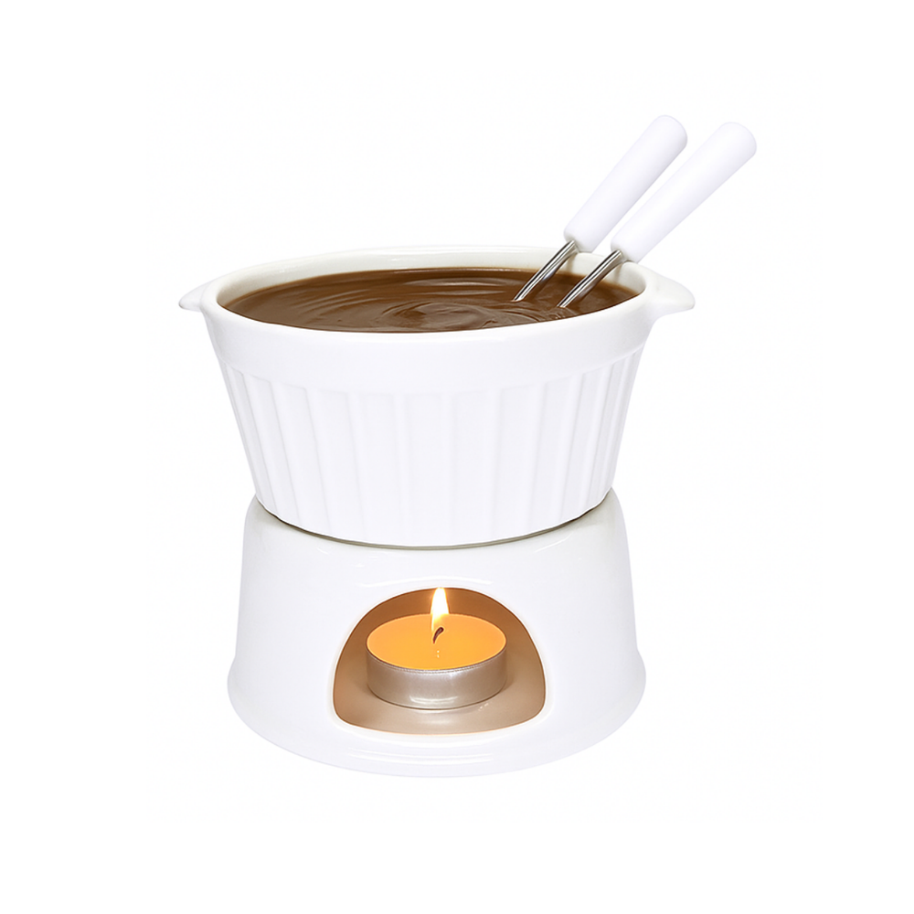 Conjunto Fondue 6 Peças Porcelana Casal - A Gourmet