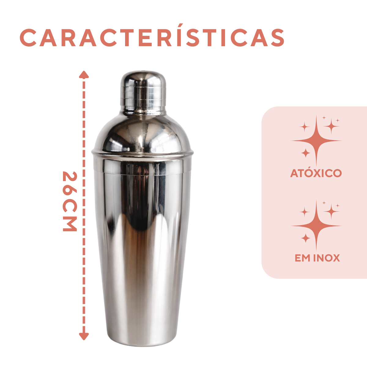 Coqueteleira Aço Inox 750ml