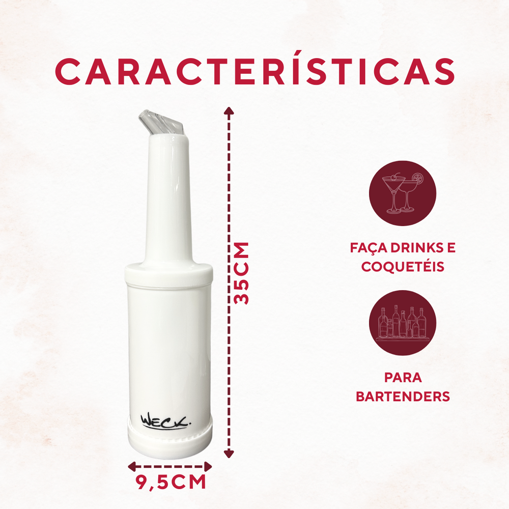 Garrafa Dosadora Plástico 1 Litro - A Gourmet