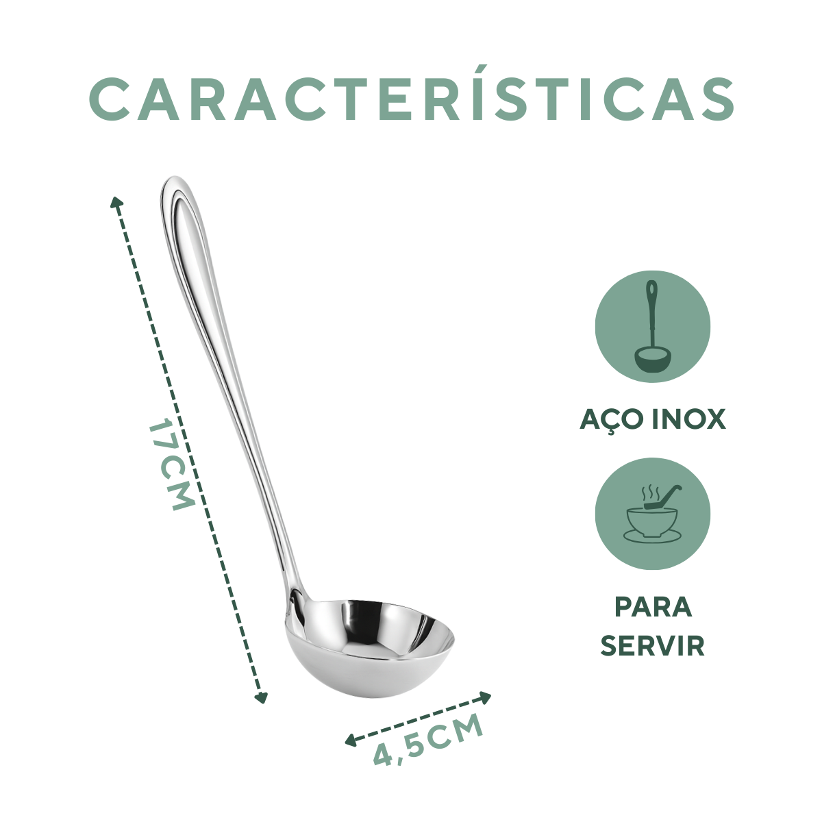 Concha Para Molho Aço Inox