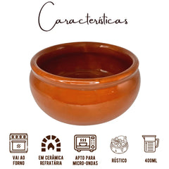 Cumbuca Paulista N°0 Bowl Barro Motta Servir 400ml Motta