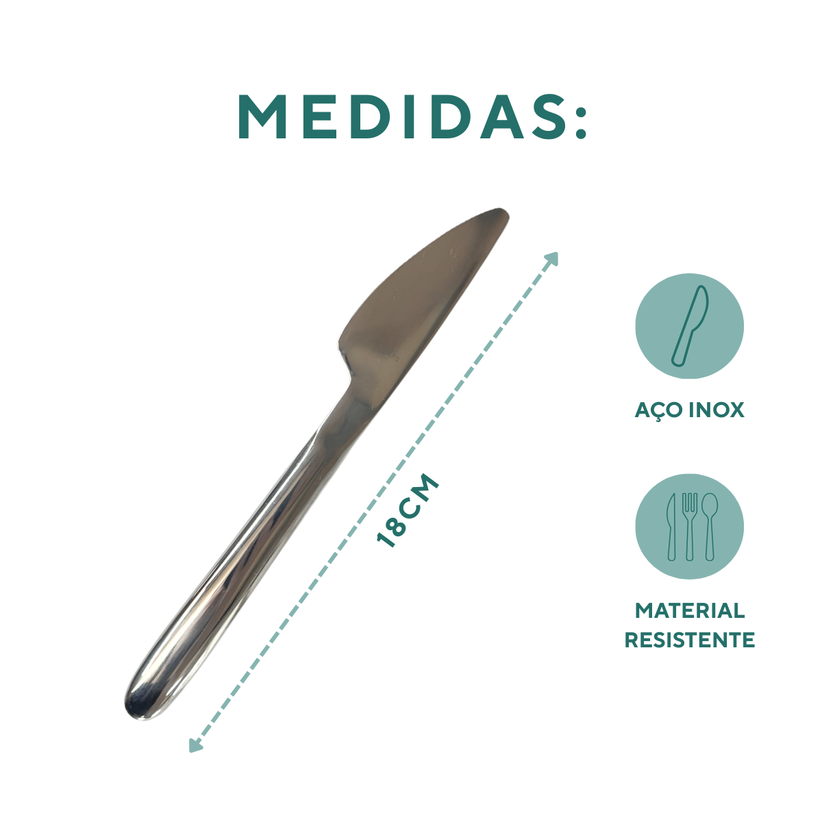 Conjunto Talher Sobremesa Café Hercules Aço Inox