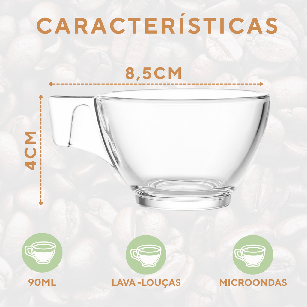Xicara Astral 90ml em Vidro